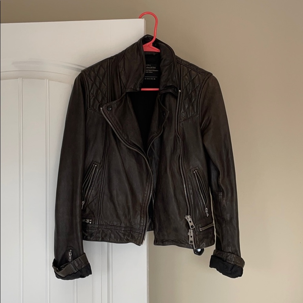 All Saints Conroy Leather Biker Jacket